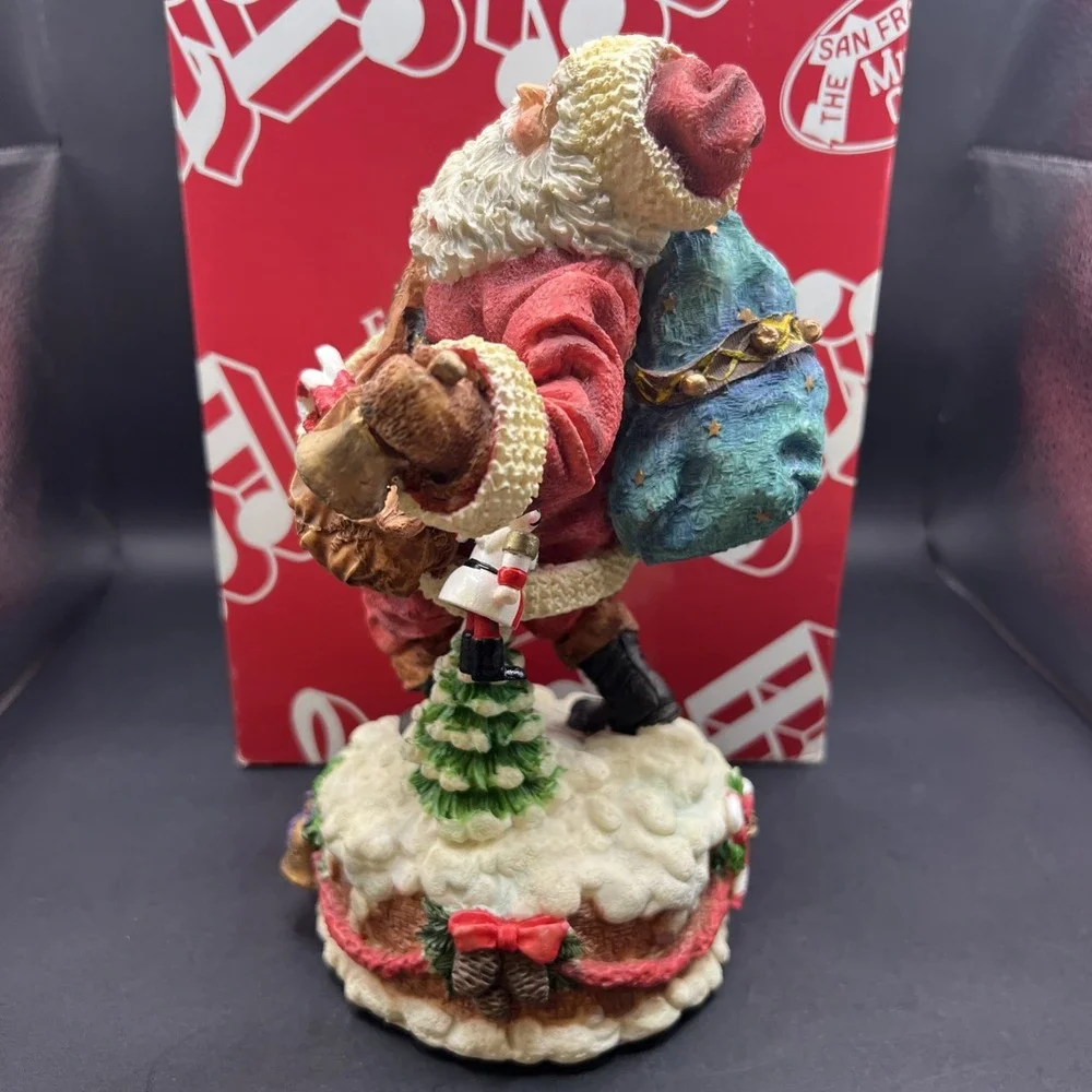 Vintage San Francisco Music Box Co Santa Claus Figurine w/ Box Works Perfectly